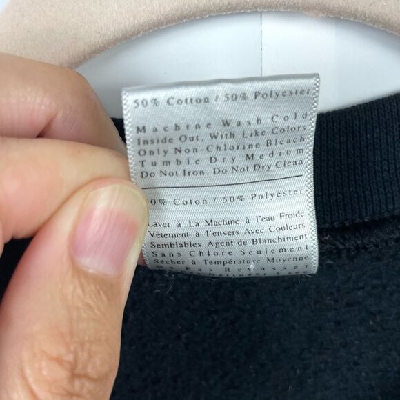 𝅺ARITZIA La Notte Black Tommaso Brooklyn Crewneck Sweatshirt Size M/L - Picture 8 of 8